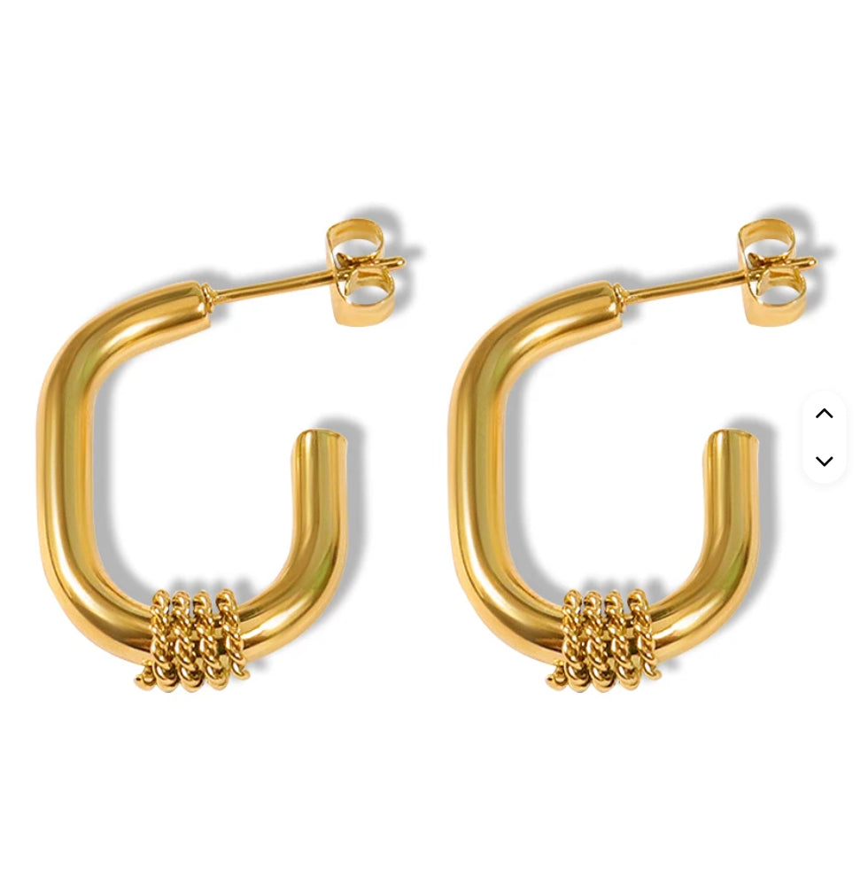 The square earrings