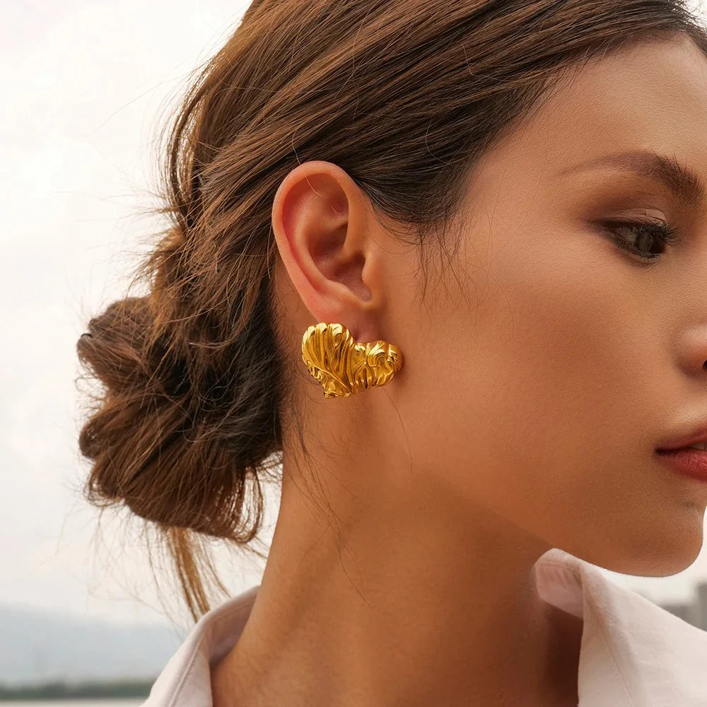 Heart of gold earrings
