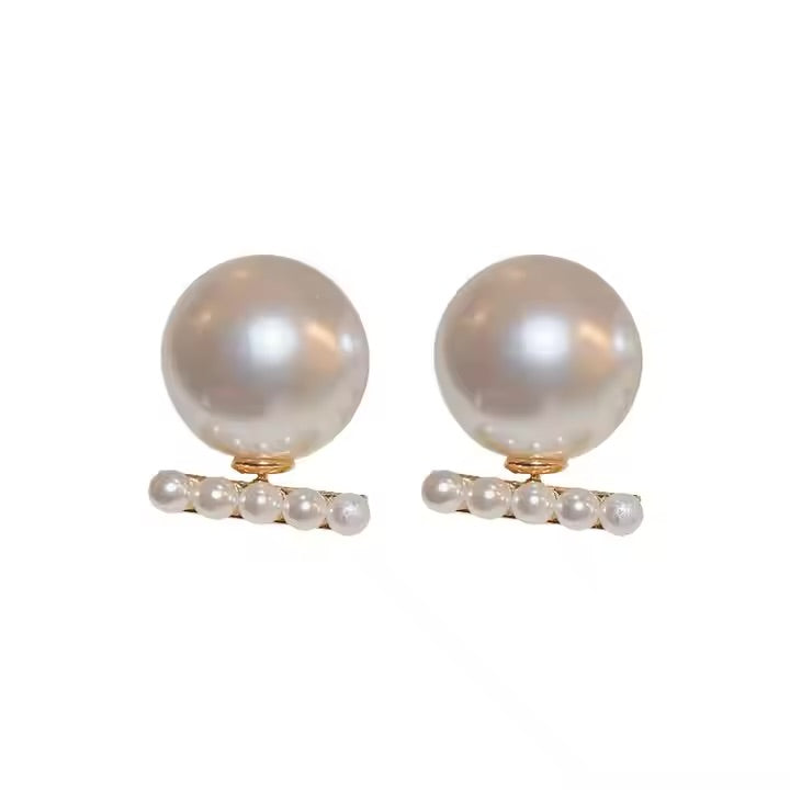 The pearl back earrings