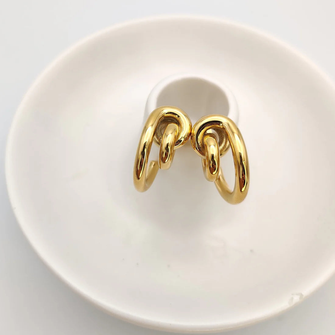 Tangled loop earrings