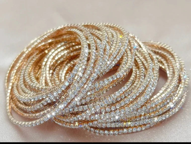 The tennis stack (gold stack of 12)