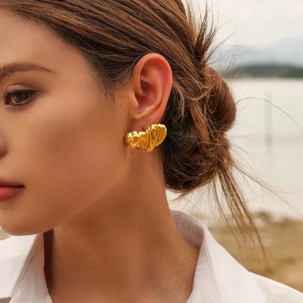 Heart of gold earrings