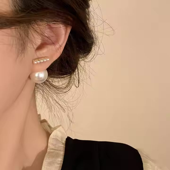 The pearl back earrings