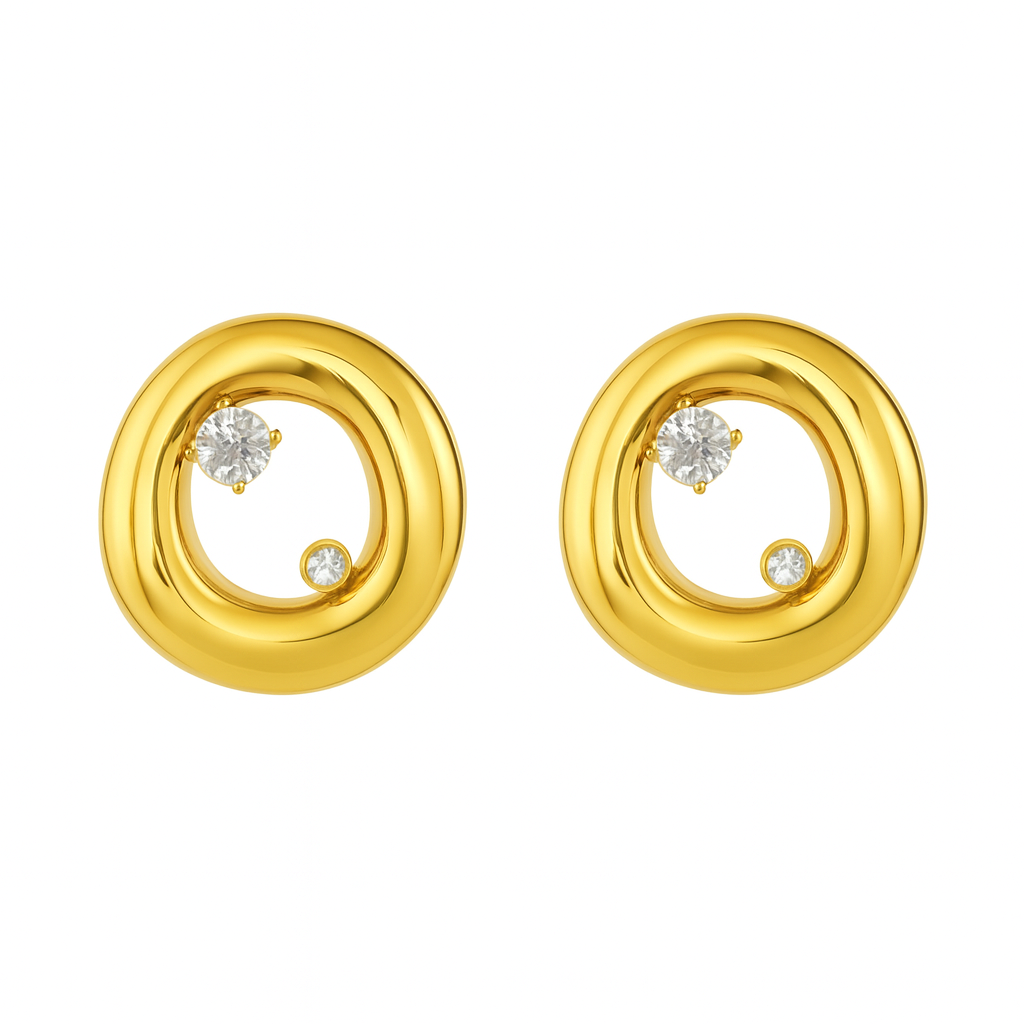 Selena Earrings-18K gold-plated