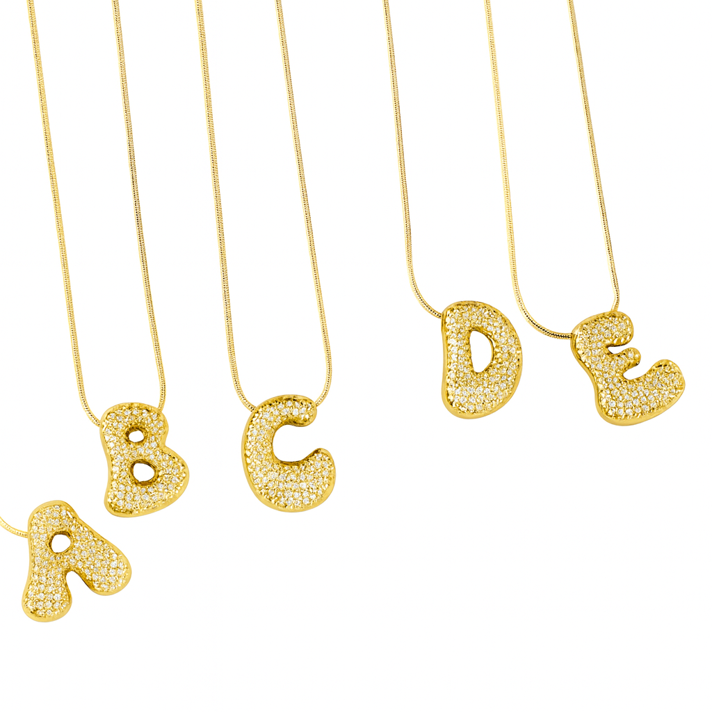 Iced initial necklace