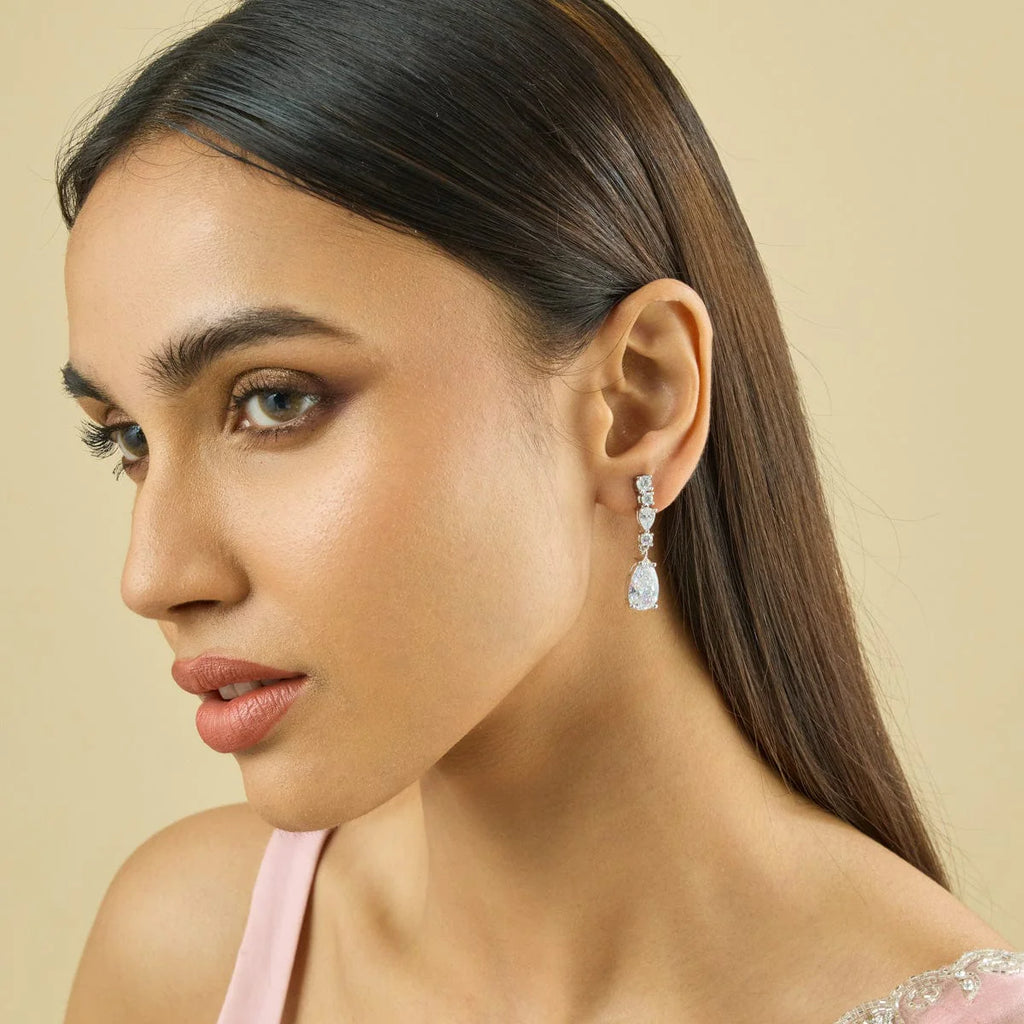 The diamond drop earrings